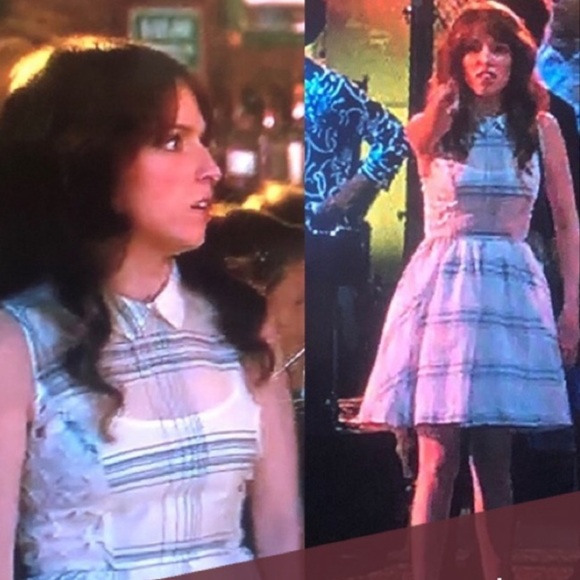 NWT Anthropologie Moulinette Blue & White Grid and Eyelet Summer Spring Dress - Picture 2 of 6